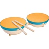 image:imagePlanToys Double Drum Musical Percussion Instrument 6425  Sustainably Made from Rubberwood and NonToxic Paints and Dyes