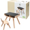 image:imagePlanToys Wooden Table and Chair Set in Black  Montessori Inspired Furniture for Creative Play and Daily Activities  Eco Friendly Wooden Childrens Table and Chair for Home and Classroom Use