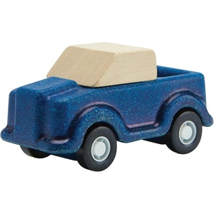image:imagePlanToys Blue Truck Wooden Montessori Vehicle Toy  Early Movement Imagination and Practical Life Exploration  Eco Friendly Truck for Indoor and Outdoor PlayBlue Truck