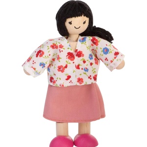 image:imagePlanToys Boy Wooden Dollhouse Figurine  Poseable 112 Scale Mini Doll 4 Inch  Dollhouse Accessories for Pretend Play  EcoFriendly Montessori Toy for Kids Ages 3Asian Mom