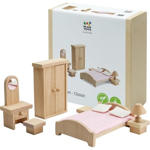 image:imagePlanToys Dining Room Classic Set  Montessori Small World and Family Role Play  Eco Friendly Wooden Dining Room Furniture for Imaginative PlayBedroomclassic