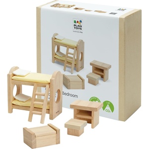 image:imagePlanToys Dining Room Classic Set  Montessori Small World and Family Role Play  Eco Friendly Wooden Dining Room Furniture for Imaginative PlayChildrens Bunk Bedroom Set