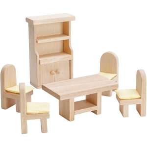 image:imagePlanToys Dining Room Classic Set  Montessori Small World and Family Role Play  Eco Friendly Wooden Dining Room Furniture for Imaginative PlayDining Room  Classic 2