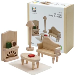 image:imagePlanToys Dining Room Classic Set  Montessori Small World and Family Role Play  Eco Friendly Wooden Dining Room Furniture for Imaginative PlayVictorian Living Room Set