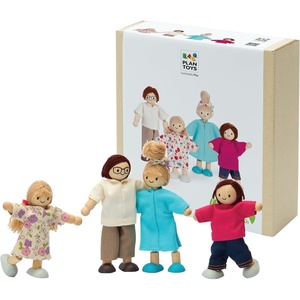 image:imagePlanToys Family Wooden Dollhouse Figurine Set  4 Poseable 112 Scale Mini Dolls Parents amp Kids  Dollhouse Accessories for Pretend Play  EcoFriendly Montessori Toy for Kids Ages 3Doll Family 7142