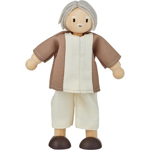image:imagePlanToys Family Wooden Dollhouse Figurine Set  4 Poseable 112 Scale Mini Dolls Parents amp Kids  Dollhouse Accessories for Pretend Play  EcoFriendly Montessori Toy for Kids Ages 3Grand Father  Fair Skin Tone