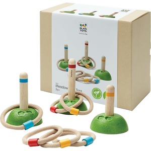 image:imagePlanToys Meadow Ring Toss Wooden Montessori Coordination and Gross Motor Toy  Focus Aim Balance and Movement Development Activity  Eco Friendly Outdoor and Indoor Learning Game