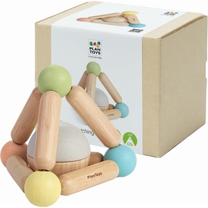 image:imagePlanToys Triangle Clutching Toy Wooden Sensory Grasping Tool in Pastel Colours  Montessori Fine Motor amp Coordination Activity for Tactile Exploration  EcoFriendly Educational ToyMulticoloured