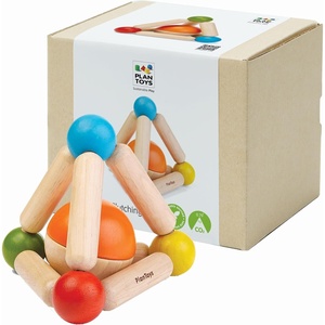 image:imagePlanToys Triangle Clutching Toy Wooden Sensory Grasping Tool in Pastel Colours  Montessori Fine Motor amp Coordination Activity for Tactile Exploration  EcoFriendly Educational ToyTriangle Clutching Toy