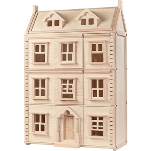 image:imagePlanToys Victorian Wooden Dollhouse  3Story Large Doll House with Attic Opening Panels amp Sliding Windows  Pretend Play Dollhouse Compatible with 112 Scale Furniture amp Wooden DollsGrand Victorian Dollhouse