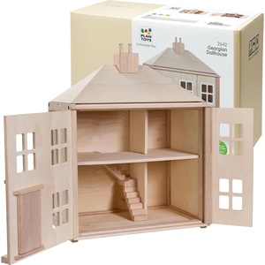 image:imagePlanToys Victorian Wooden Dollhouse  3Story Large Doll House with Attic Opening Panels amp Sliding Windows  Pretend Play Dollhouse Compatible with 112 Scale Furniture amp Wooden DollsGeorgian Dollhouse