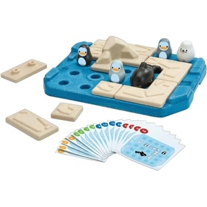 image:imagePlanToys Wooden Finding Penguin Game for Montessori Inspired Memory and Logic Play  Hide and Seek Penguin Matching Activity  Eco Friendly Wooden Penguin Game for Shared Discovery