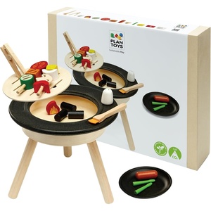 image:imagePlanToys Wooden Ice Cream Playset for Kids  Includes Stand Scoops amp Cones  Pretend Dessert Play Food for Toddlers  EcoFriendly Role Play Set for Imaginative amp Fine Motor Skills DevelopmentBbq Playset