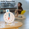 image:imagePlanToys Activity Clock Wooden Learning Toy for Kids Ages 3 Montessori  activity clock montessori time recognition learning sequencing daily routine skill ages 3 cognitive development kids toy