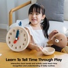 image:imagePlanToys Activity Clock Wooden Learning Toy for Kids Ages 3 Montessori  activity clock montessori time recognition learning sequencing daily routine skill ages 3 cognitive development kids toy