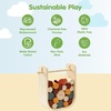 image:imagePlanToys Beaver Tumble Wooden Strategy Game for Kids amp Families Ages 3  logs tiles board games wooden pieces girls boys STEM fine motor dexterity problem solving gift preschool learning