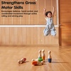 image:imagePlanToys Bowling Set Wooden Montessori Gross Motor Kids Play Toy for Kids  pins ball kids bowling set wooden pieces girls boys movement concentration early math gift preschool learning new