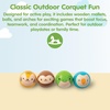 image:imagePlanToys Croquet Wooden Outdoor Game for Kids  Montessori Activity for Coordination Strategy amp Team Play  EcoFriendly Educational Lawn Game