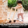 image:imagePlanToys Gear Go Wooden Walker Montessori Push Toy for Toddlers Kids Gift  gear go wooden walker montessori push toy walking balance coordination causeeffect play kids early movement learning
