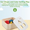 image:imagePlanToys Punch and Drop Bin Wooden Montessori Fine Motor and Cause and Effect Toy  Coordination Problem Solving and Early Learning Activity  Eco Friendly Educational Hammer and Ball SetShape  Sort It Out Bin