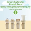 image:imagePlanToys Touch amp Guess Wooden Sensory Learning for Kids Ages 3 Montessori  textured pieces sensory toys blindfold girls boys texture recognition memory development gift preschool family set