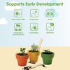 image:imagePlanToys Wooden 3Piece Plant Pot Set  Montessori Gardening amp Planting Activity for Fine Motor Skills Responsibility amp Early Learning  Eco Friendly Indoor amp Outdoor Play