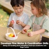image:imagePlanToys Wooden Berry amp Citrus Basket Montessori Kids Kitchen Play Set  mixing serving knife fruit basket pretend food girls boys fine motor role play imaginative social gift preschool