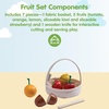 image:imagePlanToys Wooden Berry amp Citrus Basket Montessori Kids Kitchen Play Set  mixing serving knife fruit basket pretend food girls boys fine motor role play imaginative social gift preschool