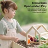 image:imagePlanToys Wooden BuildAGarden Blooming Greenhouse Set Montessori Kids  planting flowers construction toys girls boys imaginative role play spatial problem solving learning gift set preschool