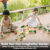 image:imagePlanToys Wooden BuildAGarden Blooming Greenhouse Set Montessori Kids  planting flowers construction toys girls boys imaginative role play spatial problem solving learning gift set preschool