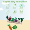 image:imagePlanToys Wooden BuildAGarden Seedling Patch Set Montessori Kids Toy  planting seedlings fruits and vegetables toys pretend food girls boys color recognition fine motor role gift set fun