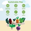 image:imagePlanToys Wooden BuildAGarden Seedling Patch Set Montessori Kids Toy  planting seedlings fruits and vegetables toys pretend food girls boys color recognition fine motor role gift set fun