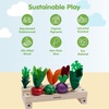 image:imagePlanToys Wooden BuildAGarden Stack amp Sprout Montessori Toy for Kids  stacking sprouting fruits and vegetables toys pretend food girls boys spatial fine motor problem solving gift preschool