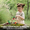 image:imagePlanToys Wooden BuildAGarden Stack amp Sprout Montessori Toy for Kids  stacking sprouting fruits and vegetables toys pretend food girls boys spatial fine motor problem solving gift preschool