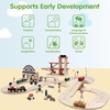 image:imagePlanToys Wooden City Transit Rail amp Road Playset Montessori Kids Building  wooden train toy cars tracks girls boys transport systems imaginative problem solving gift preschool learning cute