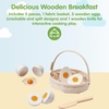 image:imagePlanToys Wooden Crack amp Cook Egg Basket Toy Montessori Kids Food Activity  cracking slicing wooden knife play kitchen accessories girls boys fine motor role play social preschool gift set fun
