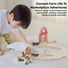 image:imagePlanToys Wooden Farm to Market Roadway Playset Montessori Kids Farm Play  toy cars toy car track animals girls boys imaginative fine motor problem solving role gift preschool set family fun