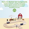 image:imagePlanToys Wooden Farm to Market Roadway Playset Montessori Kids Farm Play  toy cars toy car track animals girls boys imaginative fine motor problem solving role gift preschool set family fun