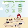 image:imagePlanToys Wooden Farm to Market Roadway Playset Montessori Kids Farm Play  toy cars toy car track animals girls boys imaginative fine motor problem solving role gift preschool set family fun
