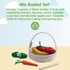 image:imagePlanToys Wooden Farmers Market Mix Basket Montessori Kids Kitchen Play Set  sorting cutting knife fruit basket pretend food girls boys fine motor role imaginative social gift preschool set