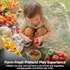 image:imagePlanToys Wooden Farmers Market Mix Basket Montessori Kids Kitchen Play Set  sorting cutting knife fruit basket pretend food girls boys fine motor role imaginative social gift preschool set