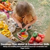 image:imagePlanToys Wooden Farmers Market Mix Basket Montessori Kids Kitchen Play Set  sorting cutting knife fruit basket pretend food girls boys fine motor role imaginative social gift preschool set
