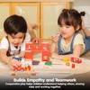 image:imagePlanToys Wooden Fire amp Rescue Roadway Playset Montessori Kids Emergency  fire truck toy toy cars tracks hoses ladder girls boys imaginative fine motor problem solving role gift preschool