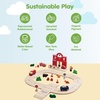 image:imagePlanToys Wooden Fire amp Rescue Roadway Playset Montessori Kids Emergency  fire truck toy toy cars tracks hoses ladder girls boys imaginative fine motor problem solving role gift preschool