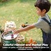 image:imagePlanToys Wooden Fresh Veggie Basket Toy Montessori Kids Market Play Set  sorting fruits and vegetables toys pretend food girls boys fine motor role social imaginative gift preschool set fun