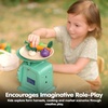 image:imagePlanToys Wooden Garden Fresh Basket Montessori Pretend Kids Kitchen Set  cutting sorting knife fruit basket pretend food girls boys fine motor role imaginative social gift preschool set