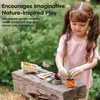 image:imagePlanToys Wooden Garden Wheelbarrow Toy Set Montessori Kids Outdoor Play  planting carrying cart outdoor toys girls boys imaginative role fine motor creative learning gift preschool new fun