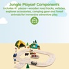 image:imagePlanToys Wooden Jungle Explorers Roadway Playset Montessori Kids Adventure  toy cars toy car track animals girls boys imaginative fine motor problem solving nature gift preschool set family fun
