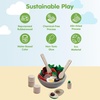 image:imagePlanToys Wooden Little Chef Salad Toy Set Montessori Kids Food Activity  mixing tossing play kitchen accessories pretend food girls boys fine motor role play creative social gift set learning