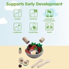image:imagePlanToys Wooden Little Chef Salad Toy Set Montessori Kids Food Activity  mixing tossing play kitchen accessories pretend food girls boys fine motor role play creative social gift set learning